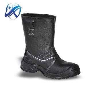 Bottes de sécurité d'hiver avec tige en cuir véritable, semelle intermédiaire en EVA, doublure en maille, embout en acier pour unisexe, utilisables en été, automne et hiver - Product Image 2