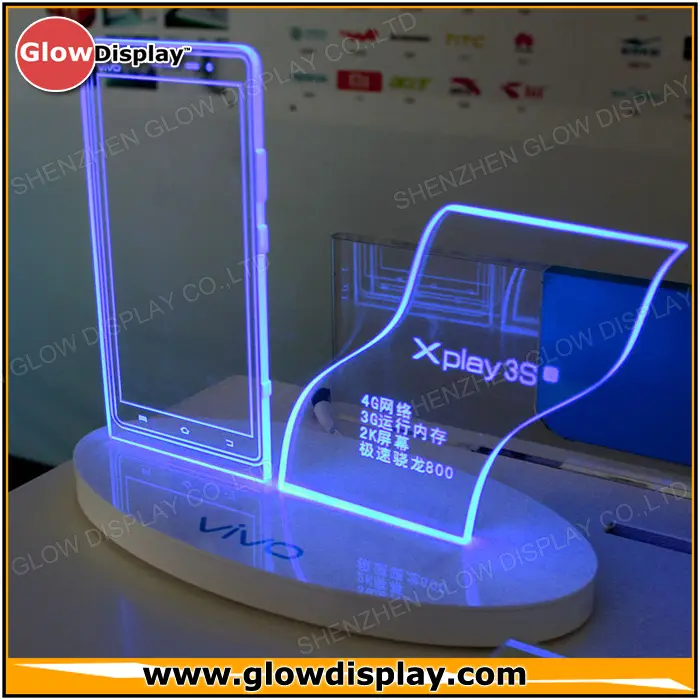 LED照明付きアクリルスマート携帯電話ディスプレイスタンド