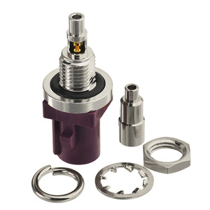 Fakra Connettore 5PCS Impermeabile Fakra D Spina Maschio con Posteriore Dado Paratia O-ring Crimpare Connettore per il 1.13mm 1.37 millimetri Cavo