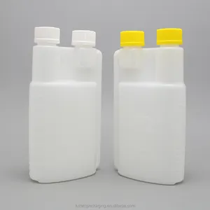 HDPE Twin Neck Measuring Plastic 500ml Dosing Bottle