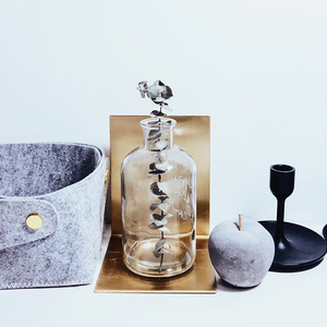 Kệ Sách Kim Loại Đồng Thau Góc Phải Tùy Chỉnh Giá Sách Có Thể Điều Chỉnh Trang Trí Nhà Cửa - Product Image 5