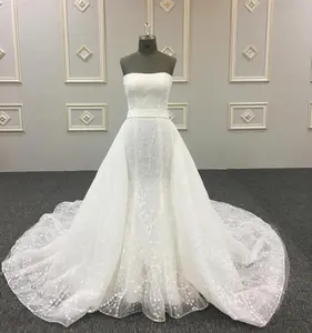 Sexy Alibaba al por mayor sin tirantes elegante del A-Line vestido de novia más vestidos de novia