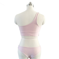 Cikini 2019 Nuevo Bikini Pequeño de Color Puro y Fresco con Hombros Descubiertos