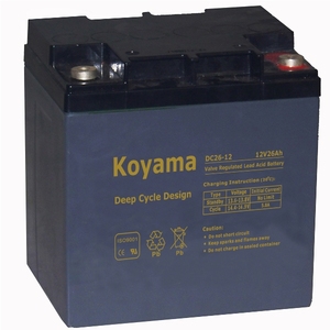 유지 보수 무료 밀봉 12V26Ah 딥 사이클 Agm 배터리 - Product Image 1