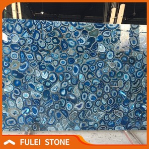 Vente en gros de grandes dalles de pierre d'agate bleue, pierre semi-précieuse - Product Image 3