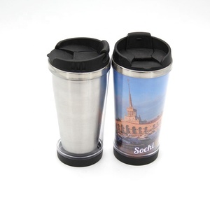 Cốc Tự Làm Bằng Thép Không Gỉ Cách Nhiệt 16Oz Cốc Cà Phê Du Lịch Kèm Giấy Chèn - Product Image 6