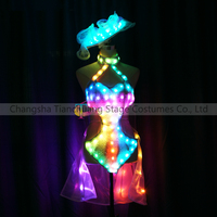 Costumes de danse sur poteau sexy à LED de Chine, vêtements de danse du ventre, robe de ballet pour spectacle