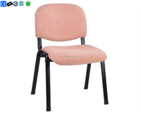 Chaise de visite en métal avec revêtement en cuir PU, chaise de bureau de bonne qualité, chaise de réunion avec étagère en métal, peinture JYX0150