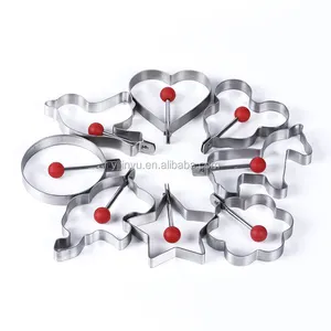 Kitchenware different shapes stainless steel egg pancakes cookware ring egg frying mold