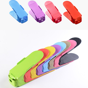 Nueva llegada portátil de plástico Zapatero ajustable estante del zapato de doble capa organizador - Product Image 1