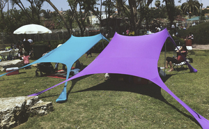 Tente de plage neuve en gros avec ancre de sable, auvent portable, abri solaire, tente de plage pop-up en tissu UV50 - Product Image 6