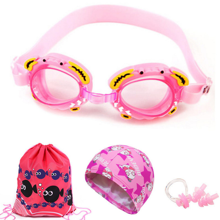 Детские незапотевающие очки для плавания, шапочка для плавания, Детские аксессуары для плавания