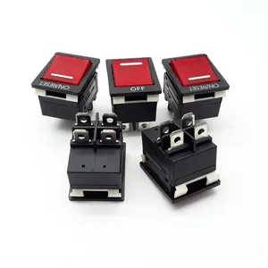 DPDT 4pins large current size reset off oval on off overload protector switch overload protection switch