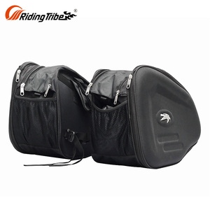 Rígido duro cuero como perno en motocicleta equipaje extra grande silla desmontable alforjas - Product Image 6