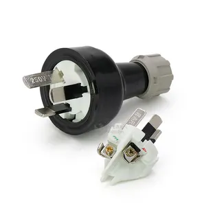 DIY Twisted Power Plug Koneksi Industri Steker Cina/Australia Selandia Baru 3 Pin AC 250V 10A Steker Listrik dan Soket