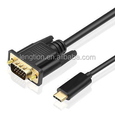 USB Type C USB-C to VGA 1080P Cable Converter Adapter USB-C 3.1 Male