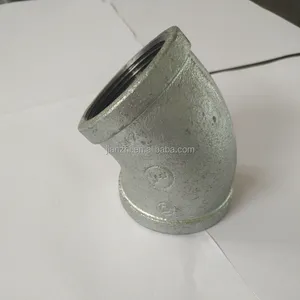 Tuyau en fer galvanisé pour filetage à 90 degrés, raccords filetés à chaud, coudé - Product Image 1
