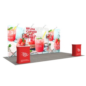 분리형 패션 전문 뛰어난 품질 사용자 정의 인쇄 3X6 알루미늄 전시 부스 엑스포 스탠드 - Product Image 1