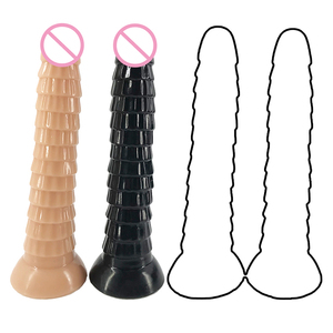 FAAK 29cm 10.59\" 4.7cm Enorme Giocattolo Anale in Silicone Realistico Plug Anale Flessibile a Forma di Pagoda Grande Dildo per Donne e Uomini - Product Image 3