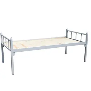 Durable metal pipe private single and king and queen size bed and double decker bunk bed with slide and curtain for dormitory