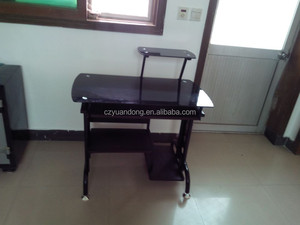 Modern <strong>Black</strong> Metal Office <strong>Computer</strong> <strong>Desk</strong> - Product Image 4