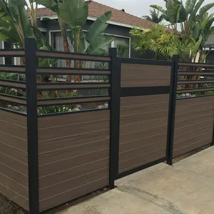 Casa jardín patio resistente a los rayos UV e impermeable exterior plástico compuesto madera wpc 180x180cm valla
