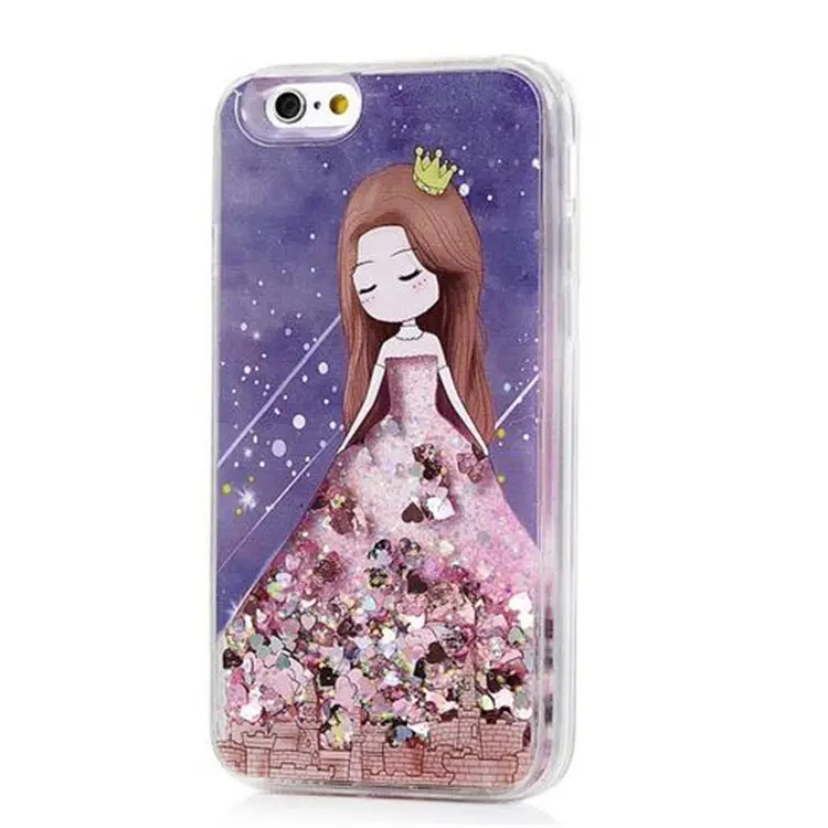 JESOY Colorful Liquid Stars Flowing Phone Case Bling Glitter Skin Cover For iPhone 6 6s 7 8