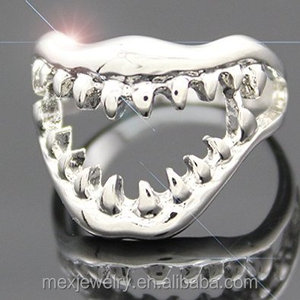 ชิคฉลามฟันกะโหลกนรกปีศาจปาก Goth Emo พังก์ชุดแฟนซีแหวนนิ้ว - Product Image 2