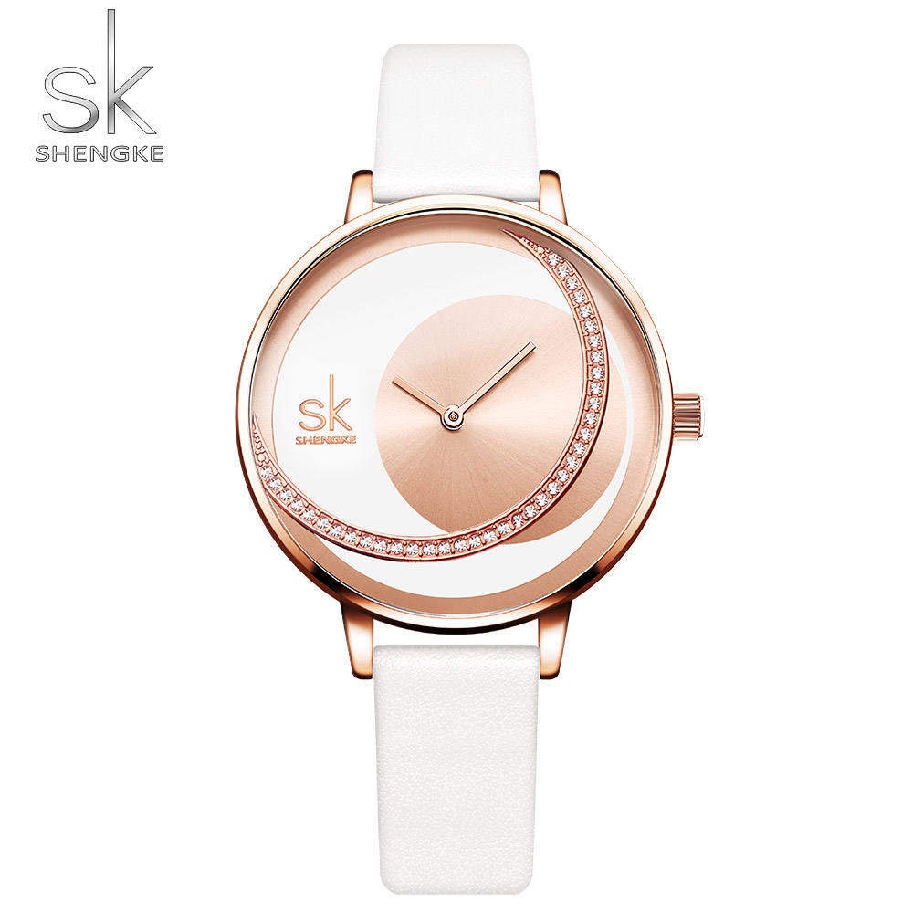 SHENGKE 0088 Lady Charm Crystal Bracelet Watch Stylish Durable