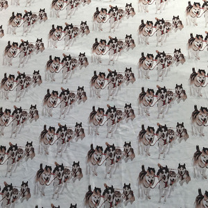 Nouveau <span class=keywords><strong>design</strong></span> imprimé à tricoter tissu, satin tissu imprimé, chien impression tissu en gros - Product Image 4
