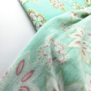 Impreso flores cyan spandex poliéster tejido olefina - Product Image 4