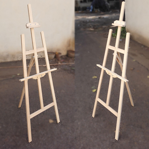 Chevalet Professionnel en Bois de Pin Naturel avec Design Art Déco pour la Décoration Intérieure, l'Exposition, la Peinture et le Croquis – Idéal Rentrée des Classes - Product Image 6