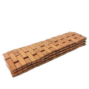 Natural Bamboo <strong>Wood</strong> Bath <strong>Mat</strong>: Wooden Door <strong>Mat</strong>/Kitchen Floor Rug - Bathroom <strong>Shower</strong> and Tub <strong>Mats</strong> - Product Image 5