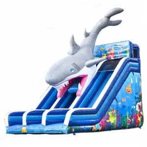 Large inflatable GLIJBAAN shark and multiplayer game