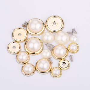 Perles blanches, pièces 6 8 10 12 14mm, perles appliquées, strass, clous à pointes, Rivet rond pour vêtements en cuir, tissu de couture