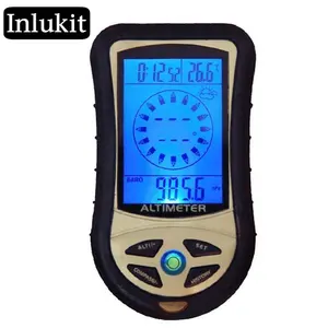 Compasso digital + alímetro + barômetro + termômetro + previsão do tempo + relógio + calendário para caminhadas caça