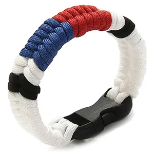 Logo Tùy Chỉnh Bán Buôn 5 Trong 1 Cắm Trại Ngoài Trời Khẩn Cấp 550 Paracord Bracelet Maker