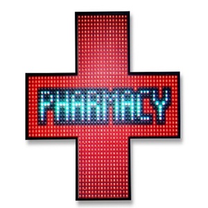 lumineux Vert/Rouge/Blanc led pharmacie signe pour <span class=keywords><strong>chimiste</strong></span>, Wifi croix led écran en plein air, 3D led pharmacie croix - Product Image 2