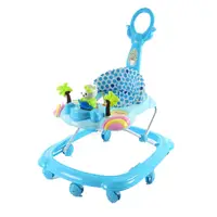 China Fabriek Kinderen Speelgoed Baby Push Auto Speelgoed 4 in 1 Baby Walker met Muziek Vlucht Plastic Kinderwagen