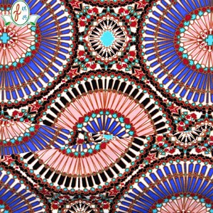 Thời Trang Châu Phi Phong Cách In Vải 4 Cách Căng Nylon <span class=keywords><strong>Spandex</strong></span> Vải - Product Image 1