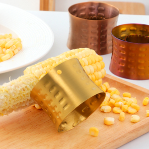 Coupe de fruits légumes outils de <span class=keywords><strong>cuisine</strong></span> éplucheur de maïs en acier inoxydable éplucheur circulaire de maïs rotatif - Product Image 3