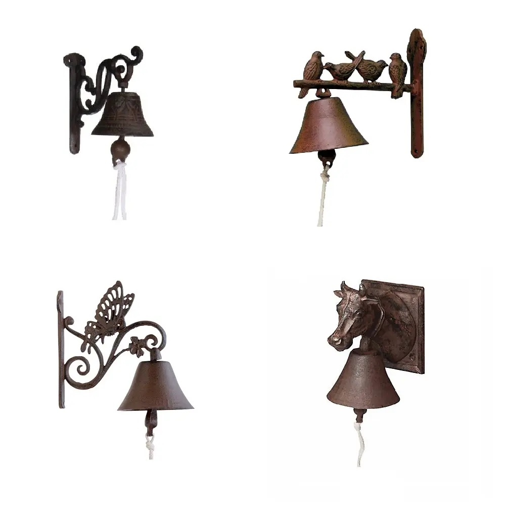 Antiken Stil Willkommen Metall Dekorative Gusseisen Hängen Tür Glocke