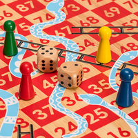 Vente en gros Nouveau design Différents types de jeux de Ludo en bois à imprimer pour les fêtes et l'extérieur