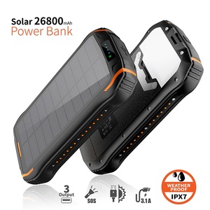 <span class=keywords><strong>26800mAh</strong></span> Grande Capacité Étanche Double USB Portatif Extérieur Sans Fil De Charge Solaire Banque De Puissance - Product Image 3