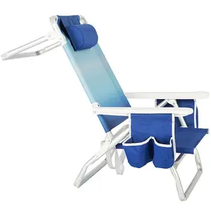 户外沙滩露营便携式折叠钓椅，带隔热冷却器袋饮料架