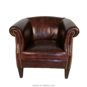 Rétro Vin-rouge En <span class=keywords><strong>Cuir</strong></span> Tissu Côté <span class=keywords><strong>1</strong></span> Places Club <span class=keywords><strong>Fauteuil</strong></span> - Product Image 1