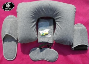 <span class=keywords><strong>Almohada</strong></span> inflable para el cuello para viajar con máscaras <span class=keywords><strong>de</strong></span> ojos, <span class=keywords><strong>kit</strong></span> <span class=keywords><strong>de</strong></span> <span class=keywords><strong>viaje</strong></span> para trenes, coches <span class=keywords><strong>y</strong></span> avión, gran oferta - Product Image 2