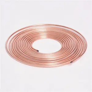 Aire acondicionado 3/8 tubos de cobre galvanizado recubierto de recocido tubo de acero