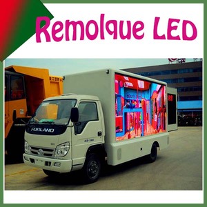 Camión doble o <span class=keywords><strong>triedro</strong></span> pantalla led P10, remolque con pantalla a todo color para publicidad o gran eventos exteriores - Product Image 1