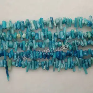 Goede kwaliteit natuurlijke echt coral tak blauwe edelsteen kralen